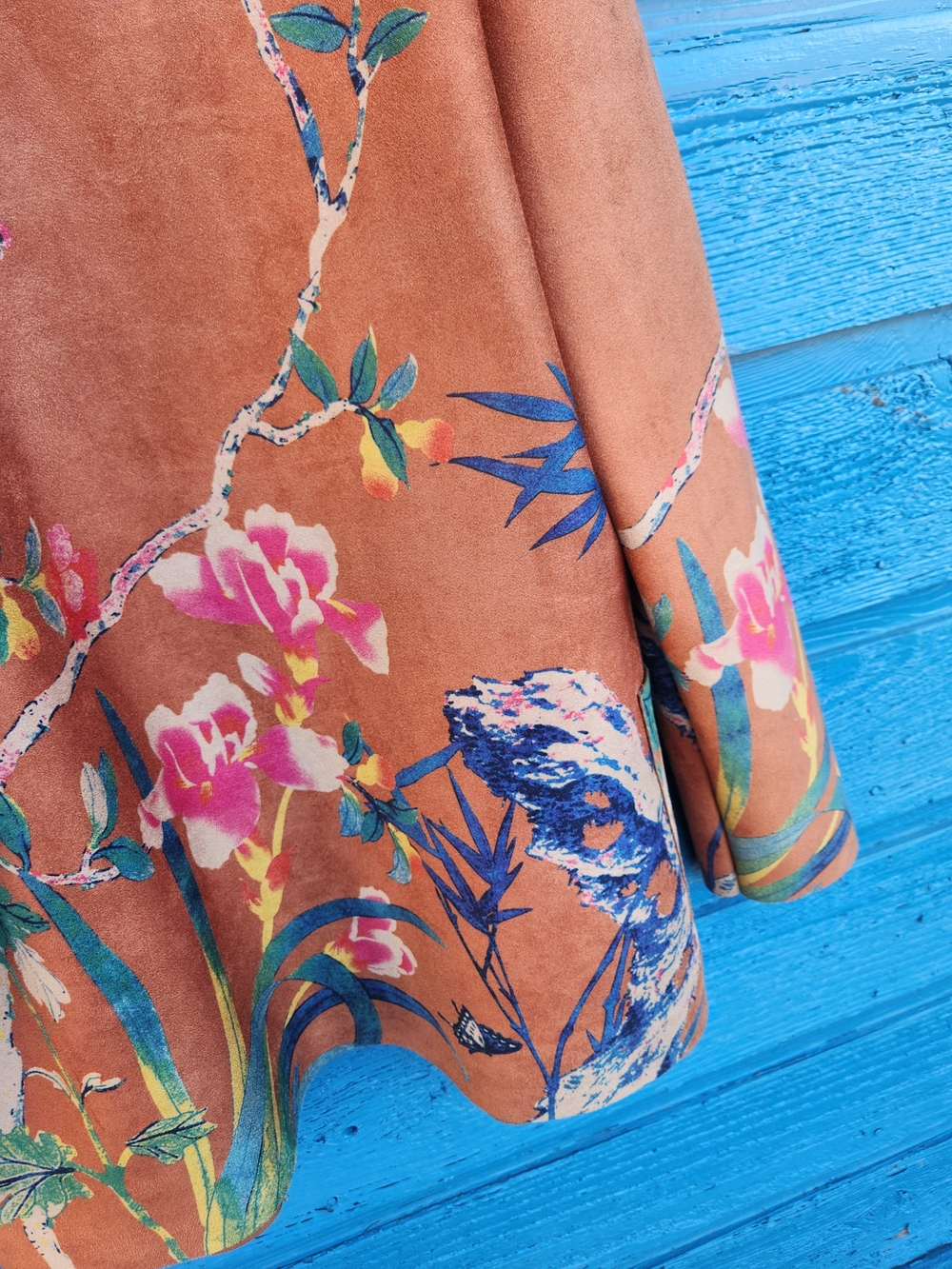 FDJ Floral Rust Open-Front Blazer - Picture 9 of 9